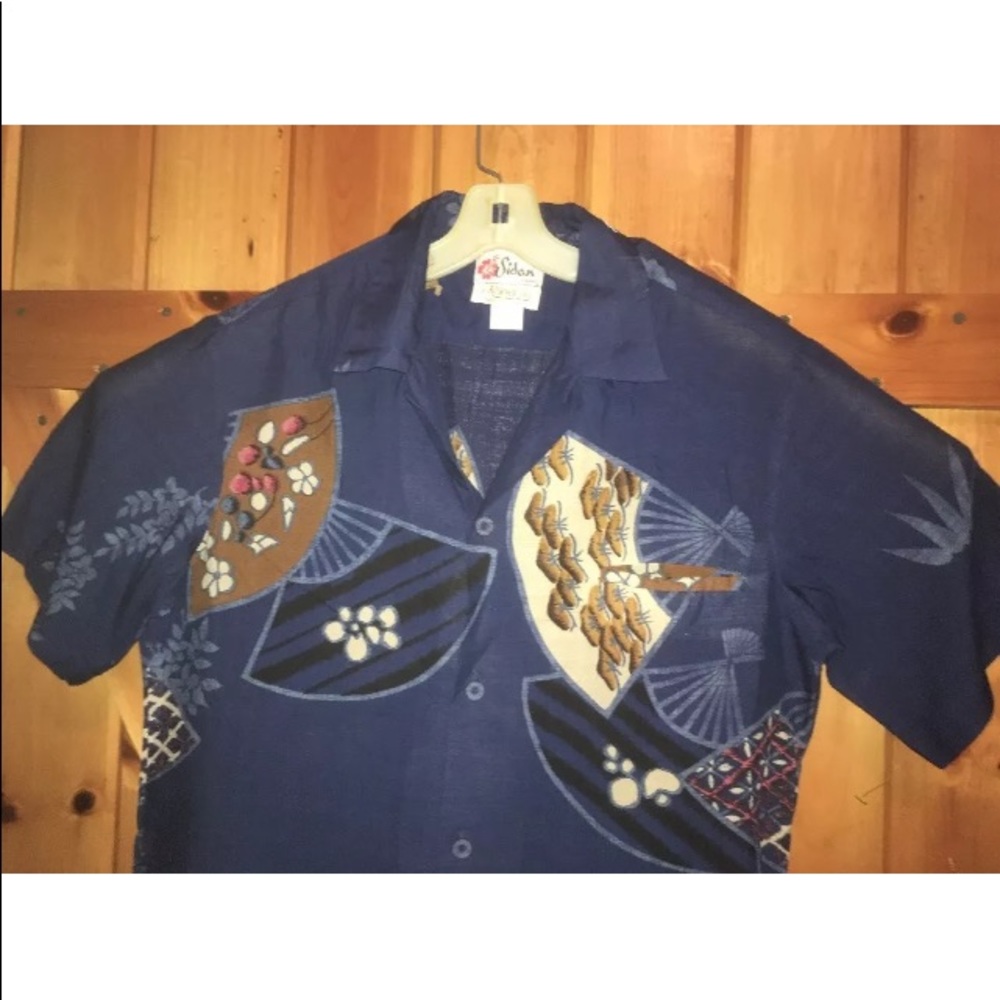Vtg Hawaiian shirt Sidan mcinerny fans medium